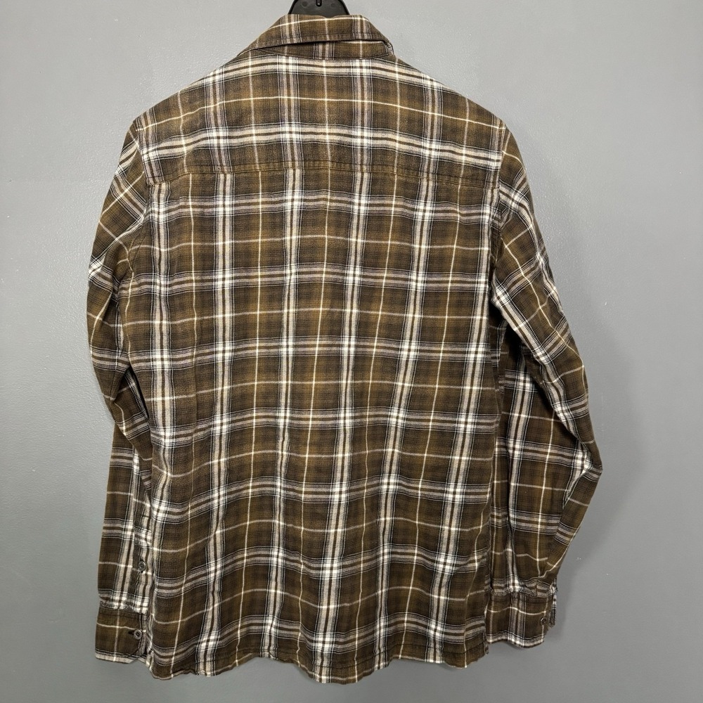 Kuhl Button Up Shirt Mens Small White Brown Plaid Flannel Outdoors Button Down - Picture 5 of 7